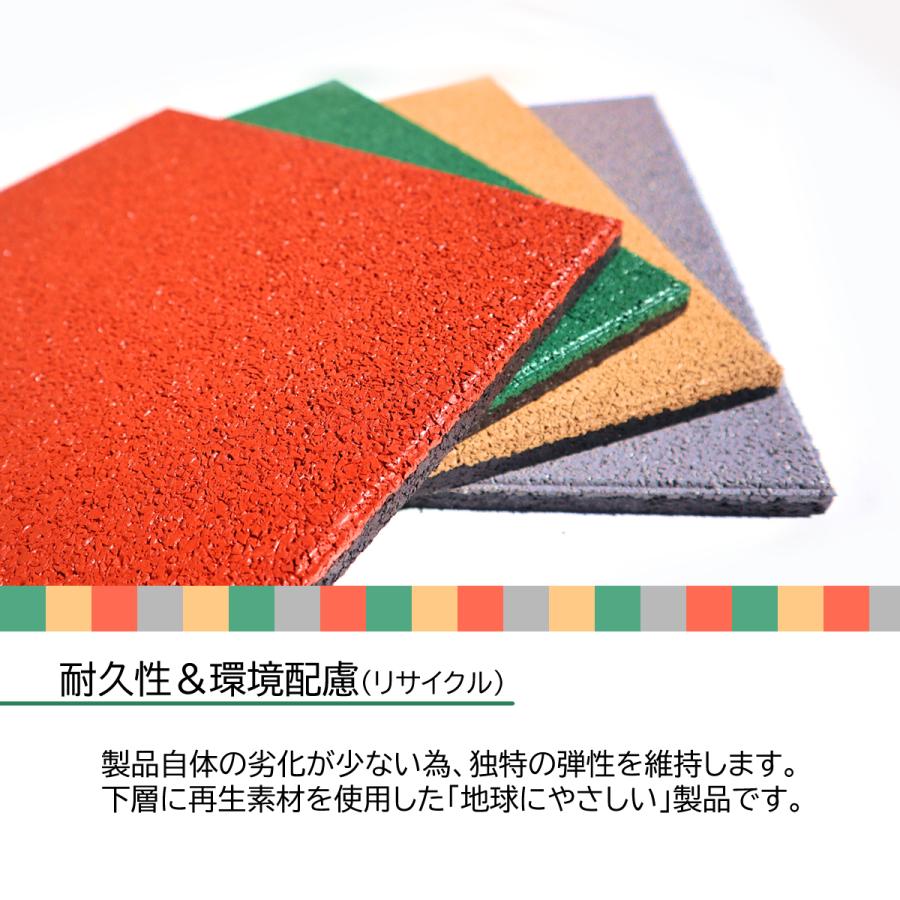 舗装材　ゴムチップ　ブロック　15mm　ロードパル　個人宅配達可　床材　グリーン色　11枚組　DIY　学校　保育施設　介護施設　広島化成　ゴルフ