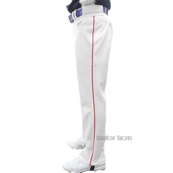 MIZUNO　野球ウェア　ユニフォームパンツ　ホワイト　レッド　ストライプ　ロゴ MIZUNO（ミズノ） 野球 スワロー限定 ユニホーム ウェア 野球