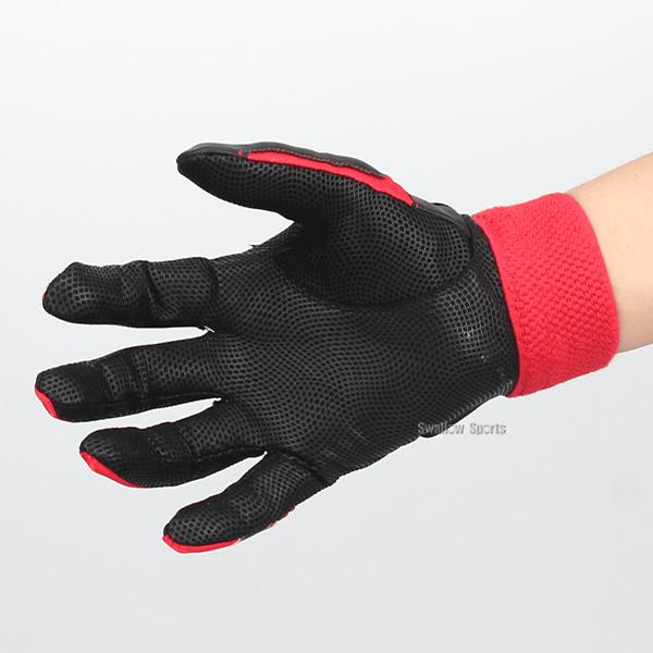 久保田スラッガー バッティング手袋 両手 ブラック×レッド Mサイズ S-101 久保田スラッガー（KUBOTA SLUGGER） 野球 バッティンググローブ 両手