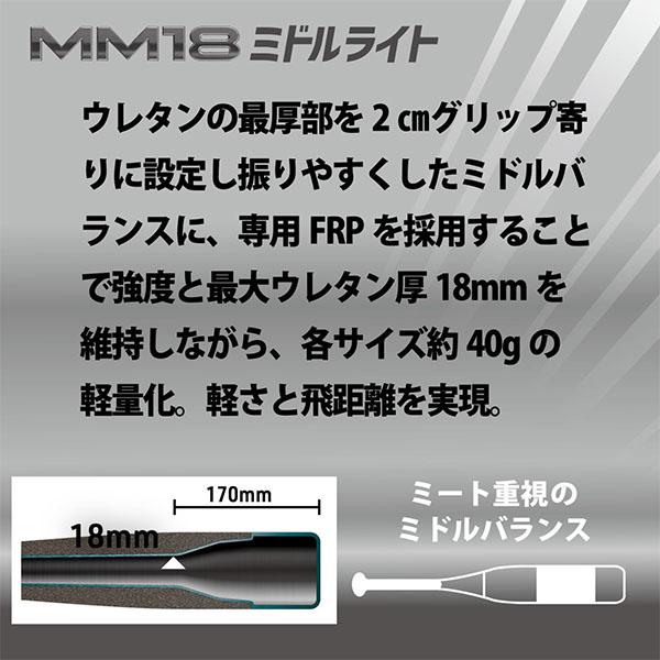 ＼9(日)最大ポイント16倍／ 野球 バット 軟式  SSK MM18 エスエスケイ 軟式一般 FRP製 トップバランス ミドルバランス ミドルライト SBB4023 SBB4023MDL SBB402｜swallow4860jp｜22