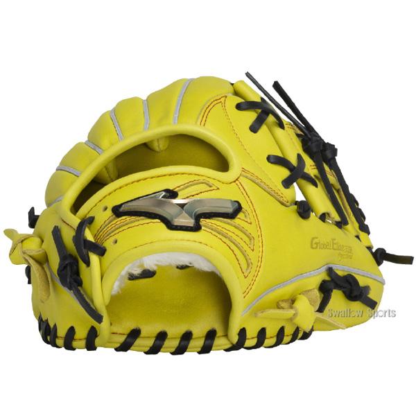 ミズノ グローブ 少年野球 軟式用 左利き 天然皮革イエロー MIZUNO 野球 ミズノ 限定 少年用 ジュニア 軟式グローブ グラブ