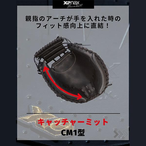 野球 ザナックス 硬式ミット 硬式用 ミット キャッチャーミット 右投 CM1型 TRUSTX トラストエックスシリーズ BHC25CM1X Xanax 野球用品 スワロースポーツの画像