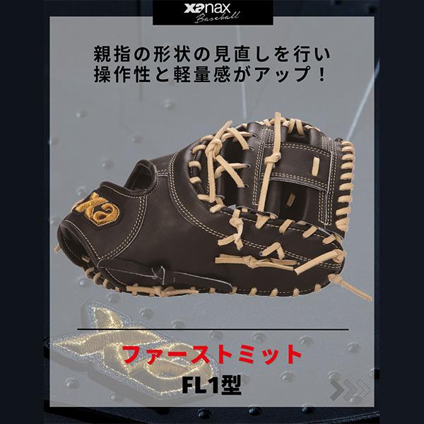 野球 ザナックス 硬式ミット 硬式用 ミット ファーストミット 右投 左投 FL1型 TRUSTX トラストエックスシリーズ BHF25FL1X Xanax 野球用品 スワロースポーツの画像