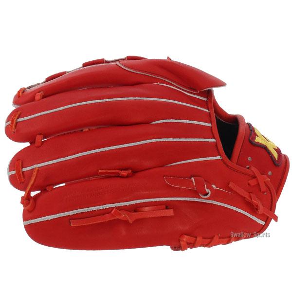 YGS 赤 硬式グローブ レザー製 YGSプロライン 硬式内野用 EA3 ブラウンオレンジ×紐クリーム