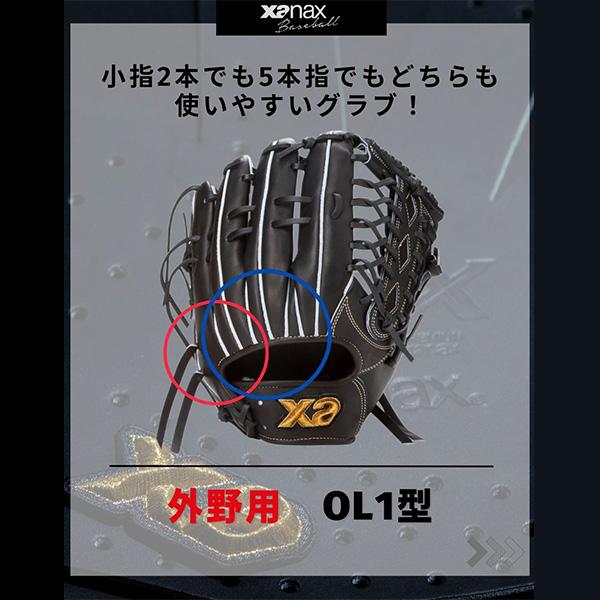 ザナックス 野球 硬式グローブ 外野手用 トラストエックス 右投