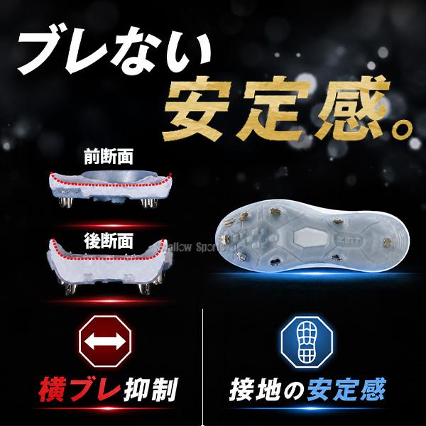 ゼット（ZETT） 【タフトーのみ可】野球 スパイク 金具 白スパイク