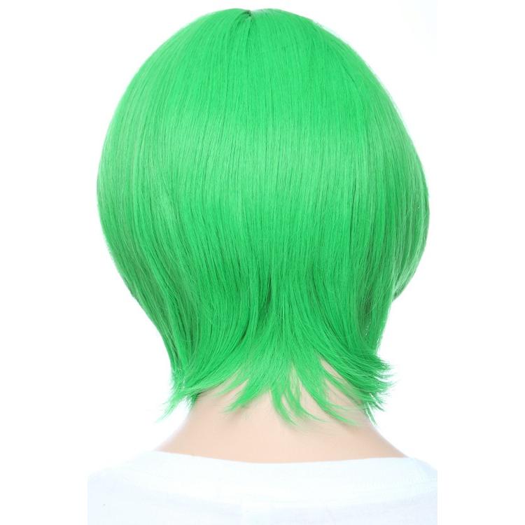 ショートボブ 「エメラルドグリーン」「ウィッグネット付」 緑