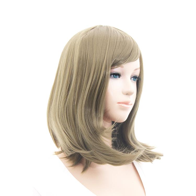 ミディアム 「スフレブラウン」「ウィッグネット付」コスプレウィッグ