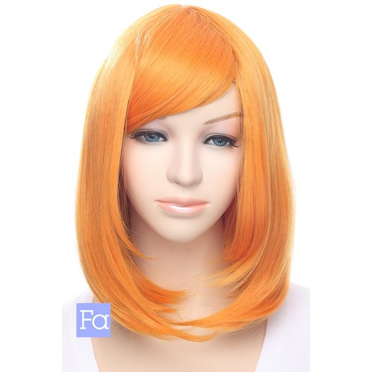 ミディアム バレンシアオレンジ ウィッグネット付 ミディアムウィッグ 安い コスプレ ウィッグ オレンジ 橙 オレンジ色 耐熱 Mi T1150 Mi T1150 ウィッグ コスプレ Swallowtail 通販 Yahoo ショッピング