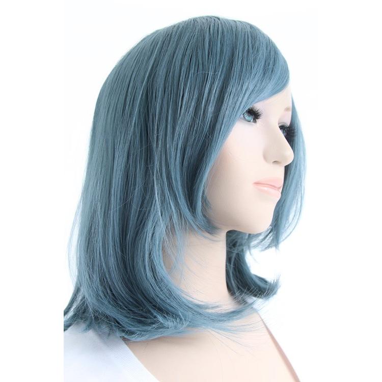 ミディアム 「サックスブルー」「ウィッグネット付」 ミディアム