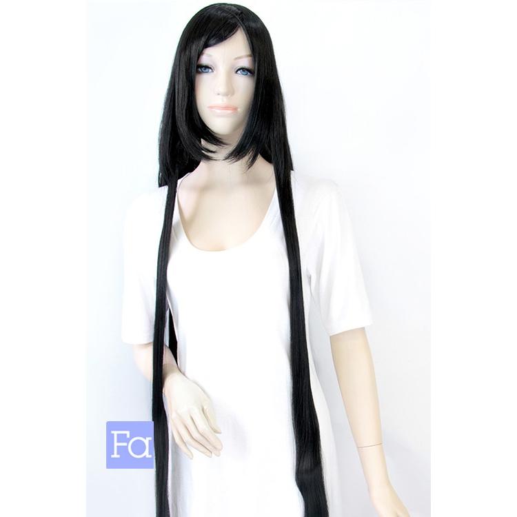 ウィッグ スーパー ロング 110cm「黒 ブラック」「ウィッグ ウィッグ スーパー ロング 110cm「黒 ブラック」「ウィッグ
