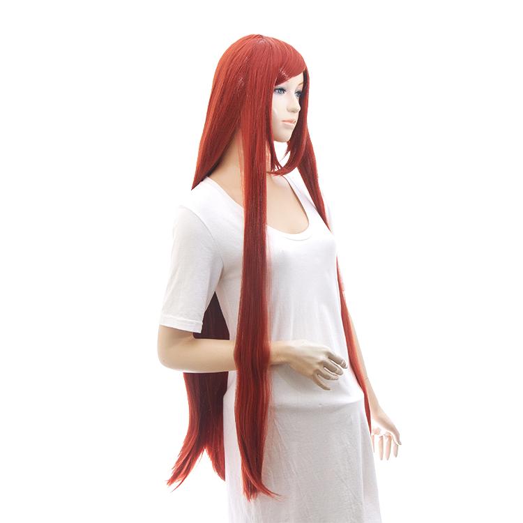スーパーロング110cm 「茜色」「ウィッグネット付」 赤 レッド 赤髪 
