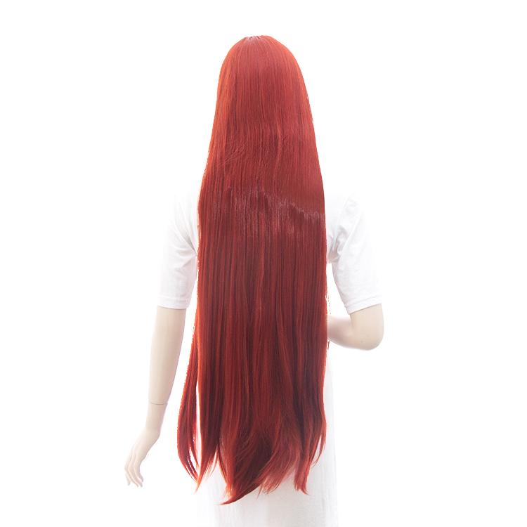 スーパーロング110cm 「茜色」「ウィッグネット付」 赤 レッド 赤髪