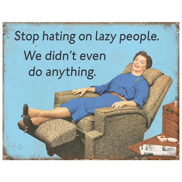 ティン サイン Lazy People MS2736 | 