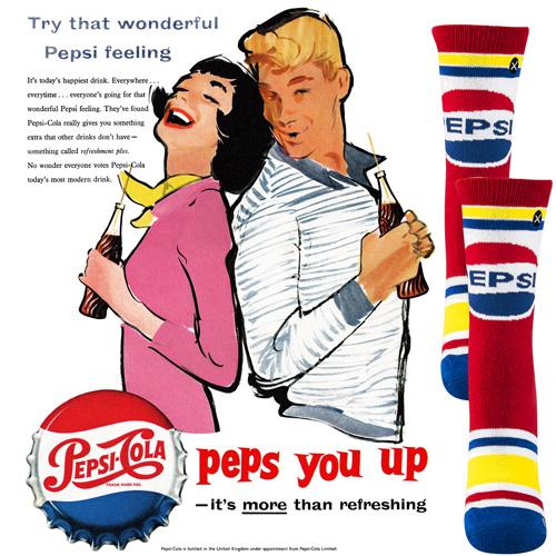 ミディアム フィート ソックス ペプシコーラ PEPSI RETRO 30897WONCD | ODD SOX | 02