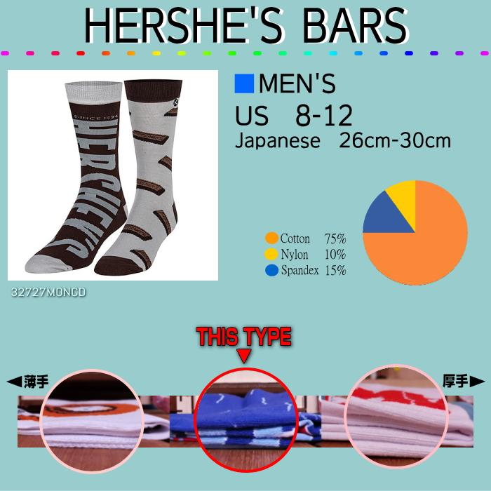 メンズ ソックス ハーシーズ HERSHEY'S BARS 32727MONCD｜swam｜05