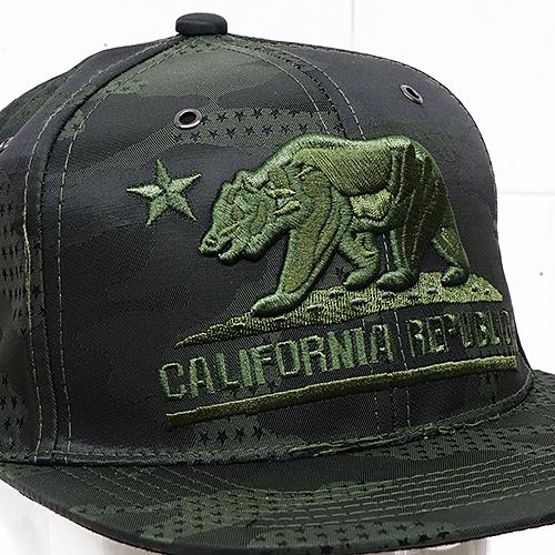 フラット バイザー キャップ CALI BEAR AC-CP-SM053-05 オリーブ カモ |  | 01