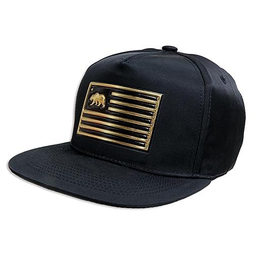 フラット バイザー キャップ CALIFORNIA BEAR ソリッド ブラック AC-CP-SM146-01 |  | 02