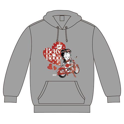 フーディー グレー ベティー ブープ Betty Boop Biker Betty