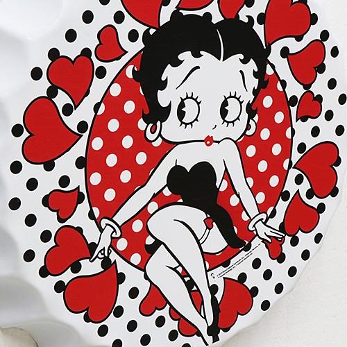 ボトルキャップ ティンサイン with Hearts　ベティーブープ Betty Boop AM-MS-15007｜swam｜03