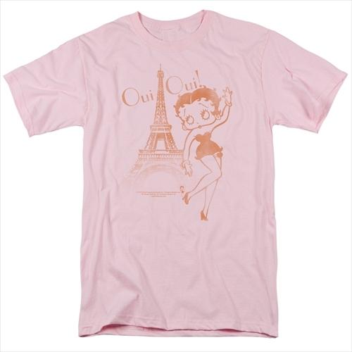 Tシャツ ピンク アダルト サイズ ベティー ブープ Betty Boop OUI OUI 663｜swam
