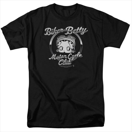 Tシャツ ブラック アダルト サイズ ベティー ブープ Betty Boop CHROMED LOGO 759｜swam