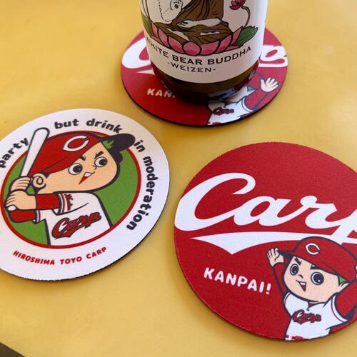 カープ グッズ2025 Carp ラバー コースター 広島東洋カープ