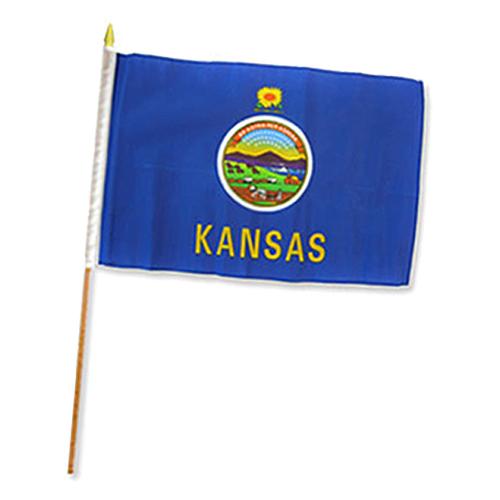 12x18 inch スティック フラッグ KANSAS F-STI-KANSAS | 
