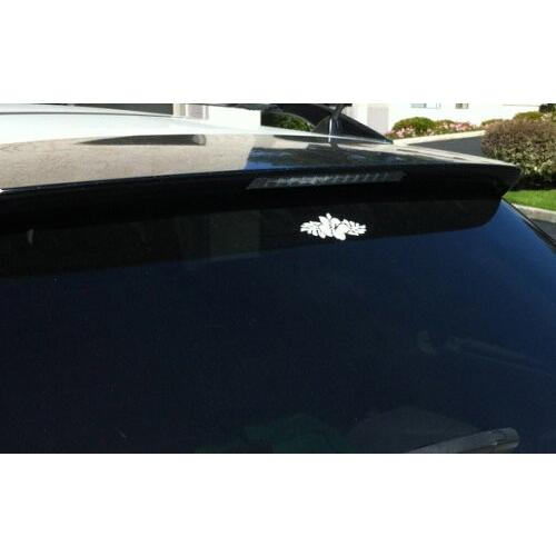 3-D カットアウト ステッカー Mサイズ  ハイビスカス w／リーブス #712 |  | 03