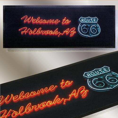 吸水 ラバー バーマット＞ RT66 吸水性のある バー マット 580x220x2mm