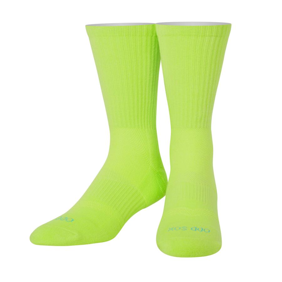ラージ フィート ソックス NEON GREEN CREW OSBCRWNGR | ODD SOX | 01