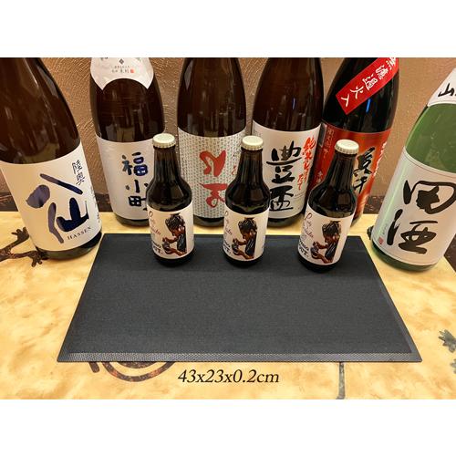 ＜吸水タイプ ラバー バーマット＞　吸水性のある バー マット　 ソリッド ブラック　バーグッズ　430x230x2mm　バーテンダー絶賛の作業性 |  | 06