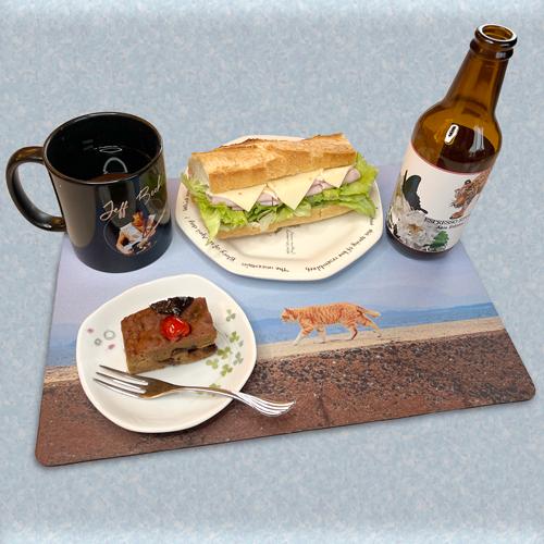 ＜ダイナー マット＞　藍島（あいのしま）の猫　吸水性と弾力のあるランチョンマット |  | 02