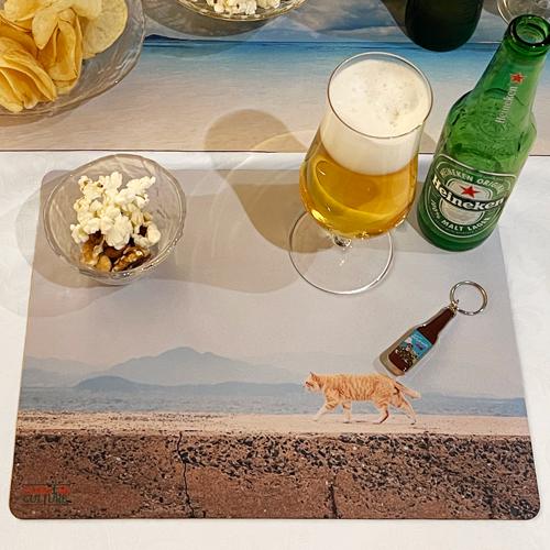 ＜ダイナー マット＞　藍島（あいのしま）の猫　吸水性と弾力のあるランチョンマット |  | 03