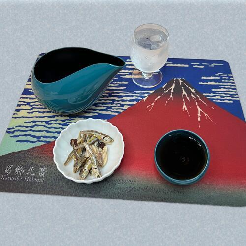 ＜ダイナー マット＞　北斎 「赤富士」（凱風快晴）　吸水性と弾力のあるランチョンマット |  | 01