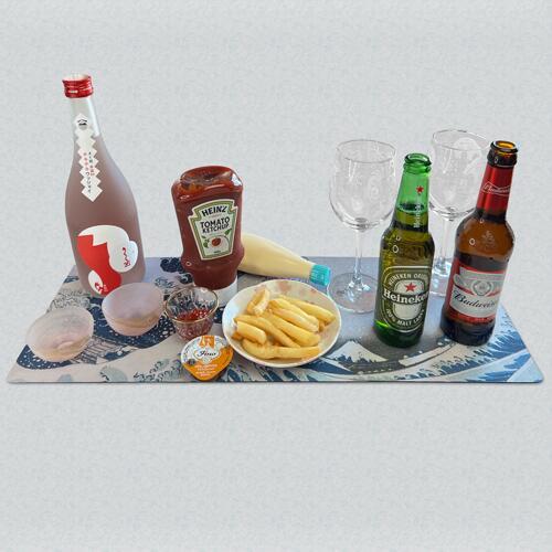 ＜カウンター マット＞　北斎 「神奈川沖浪裏」　テーブルマット　バーマット |  | 04