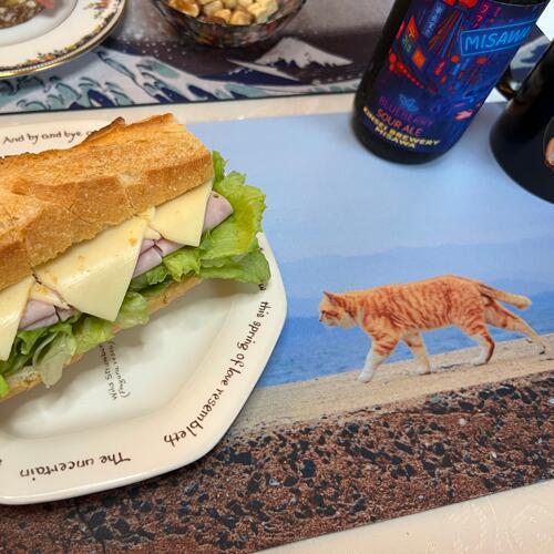 ＜カウンター マット＞　北斎 「赤富士」（凱風快晴）テーブルマット　バーマット |  | 03