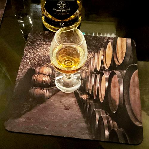 【SAKEマット】　ウィスキー バレル　｜グラス・ボトル対応 吸水マット　酒マット | 