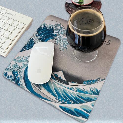 【SAKEマット】　北斎 「神奈川沖浪裏」　｜酒器・ボトル対応 吸水マット　酒マット |  | 05