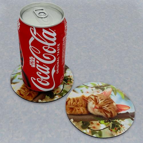 ＜ラバー コースター＞　猫 オン チェリーツリー　吸水タイプコースター |  | 05