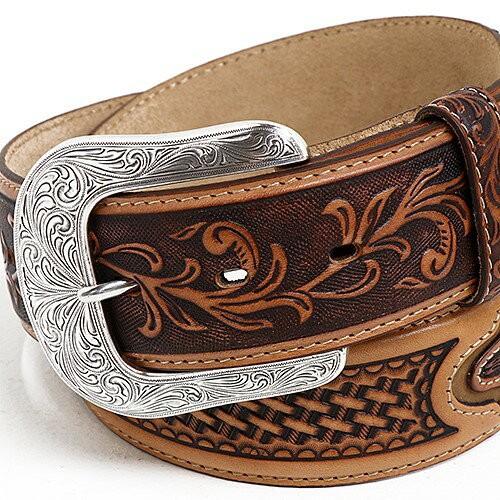 トニーラマ （TONY LAMA） ウエスタンベルト OL WRANGLER BELT BROWN TLC41944｜swam｜09