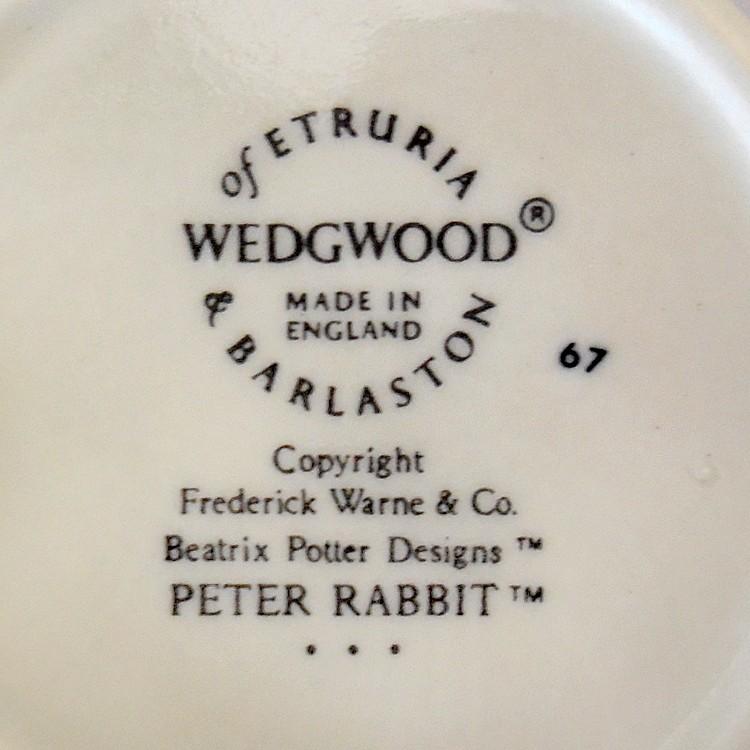 ピーターラビット ウェッジウッド Wedgwood 旧刻印 英国製 ピーターラビット ウェッジウッド Wedgwood 旧刻印 英国製