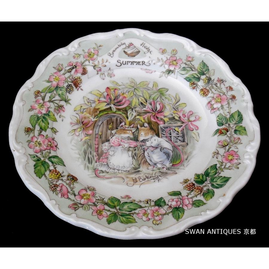 ロイヤルドルトン Royal Doulton　ブランブリーヘッジ 飾り皿プレート サマー　未使用｜swan-antiques｜03