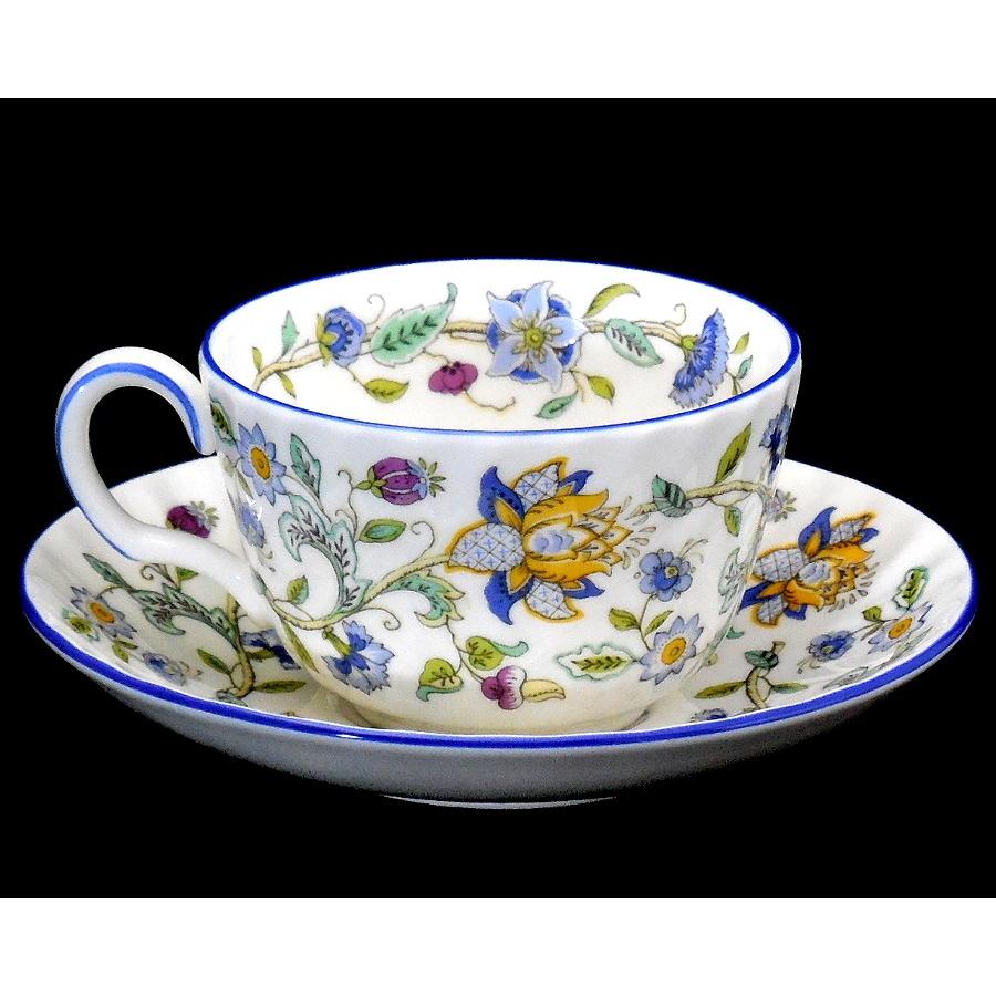 MINTON ミントン ハドンホール ブルー フルーツソーサー各4枚セット MINTON（ミントン） 英国製イギリス ハドンホール ブルー カップ