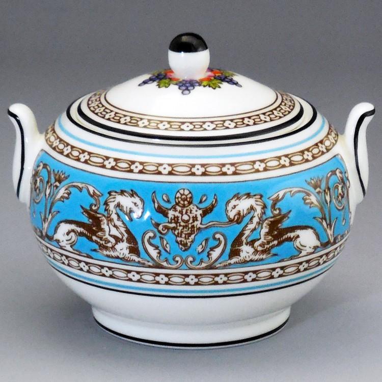 ウェッジウッド(Wedgwood) 壺印英国製 フロレンティーンターコイズ