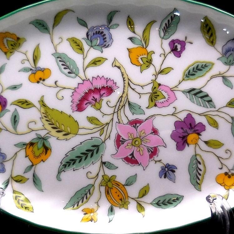 ミントン ハドンホール グリーン オーバルプレート 2枚セット【未使用