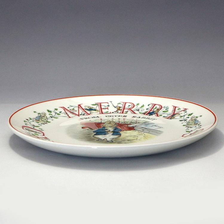 ウェッジウッド Wedgwood ピーターラビット 旧刻印 英国製 1992年メリークリスマス プレート 皿  廃盤品｜swan-antiques｜03