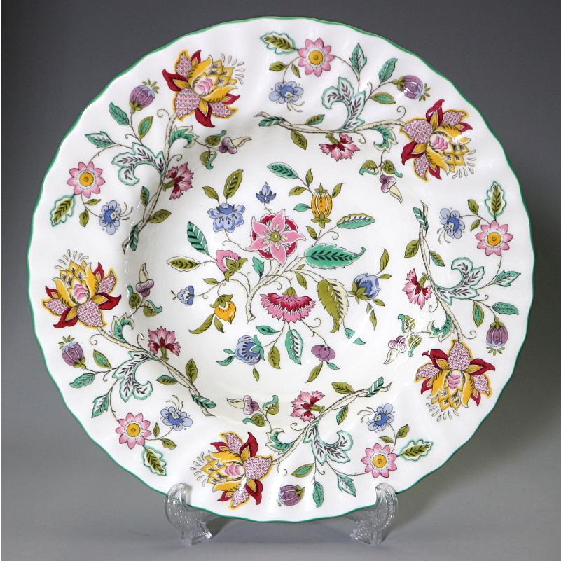 2枚 ミントン ハドンホール スープ皿 スウププレート グリーン 2枚