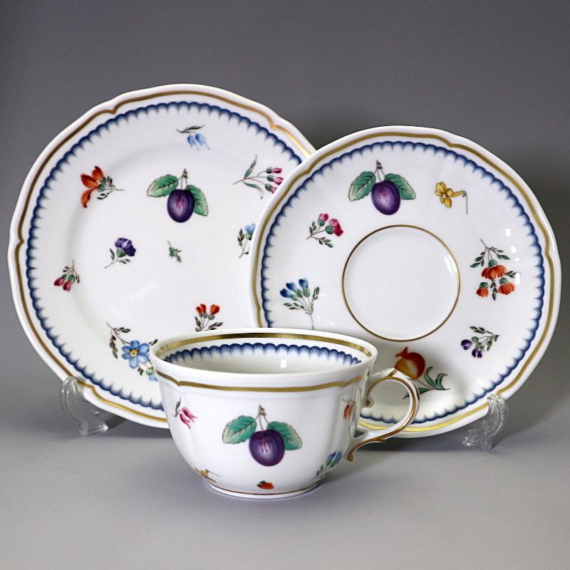 リチャードジノリ Richard Ginori イタリアンフルーツ カップ＆ソーサー＆17cmプレート トリオの画像
