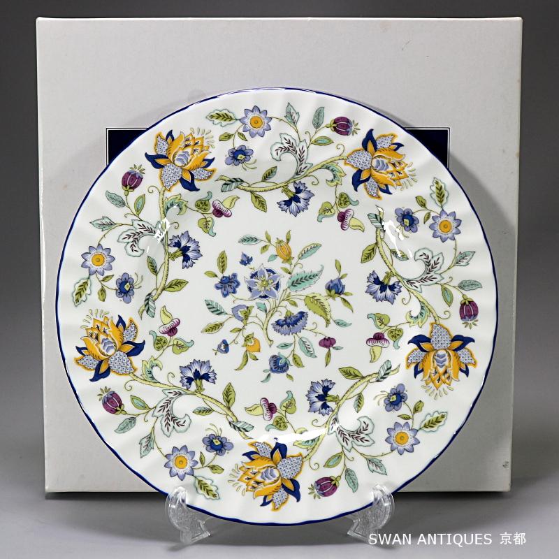 MINTON ミントン HADDON HALL ☆美品☆直径20㎝ MINTON（ミントン） 英国製 ハドンホール ブルー プレート 20cm 廃版品